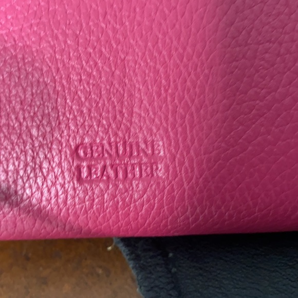 - Giani Bernini Pink Leather Wristlet Wallet with Crossbody Purse Strap - Picture 4 of 8